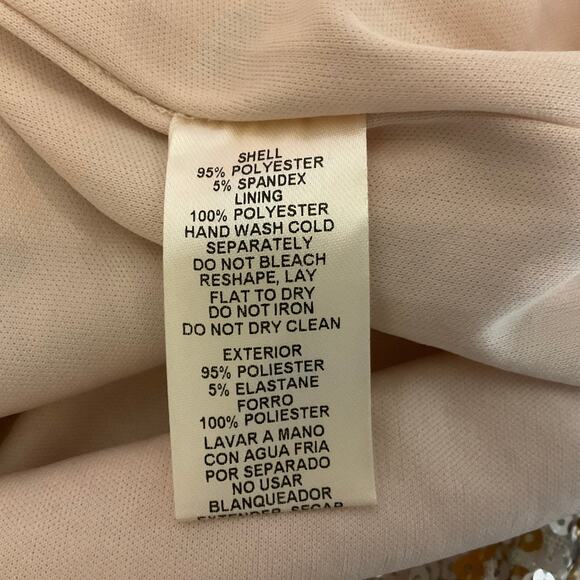 Eliza J Sequined Sleeveless Halter Sheath Cocktail Dress Gold and Silver Size 10 - Picture 10 of 12